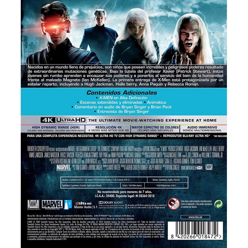 X-Men Blu-ray UHD [Blu-ray] image number null