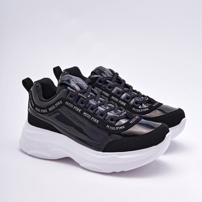 Miss Pink Tenis urbano para mujer negro image number null