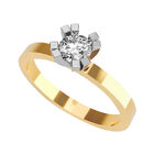Anillo de Compromiso de 14K con Circonia Talla 7 ORO AMARILLO 14K- / M989-14Y-CZ-7