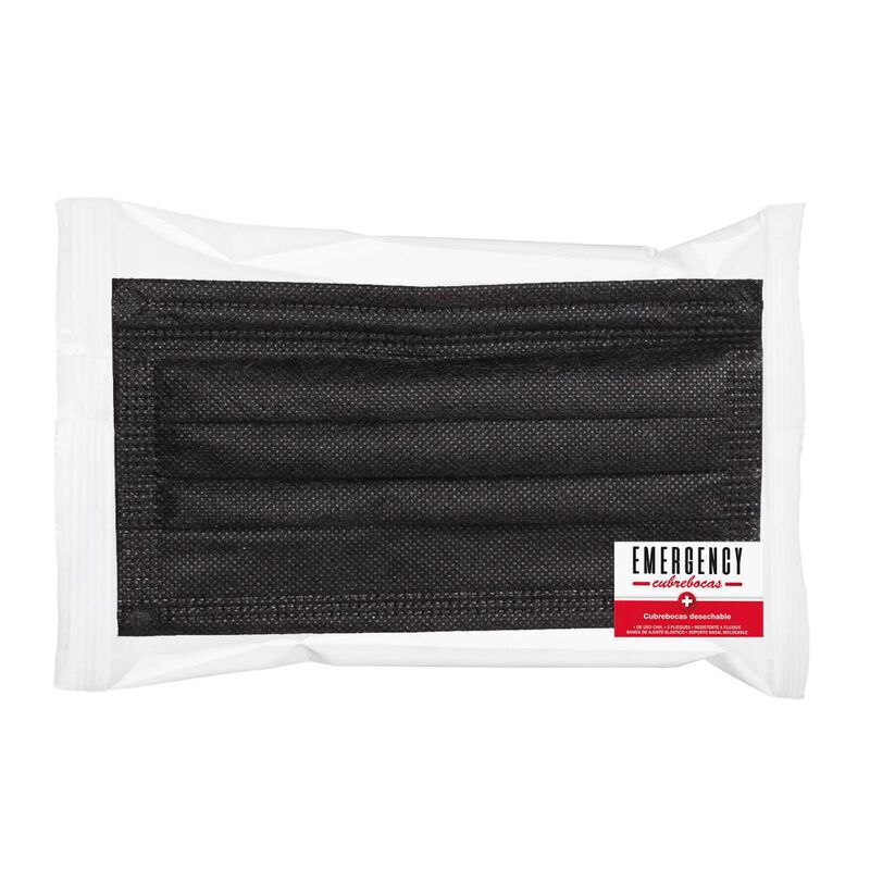 Cubrebocas Emergency Negro - 1 Cubrebocas image number null