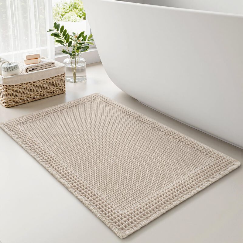 Tapete Resare Para Ba&ntilde;o 61 &times; 91 cm Beige Claro ... image number null