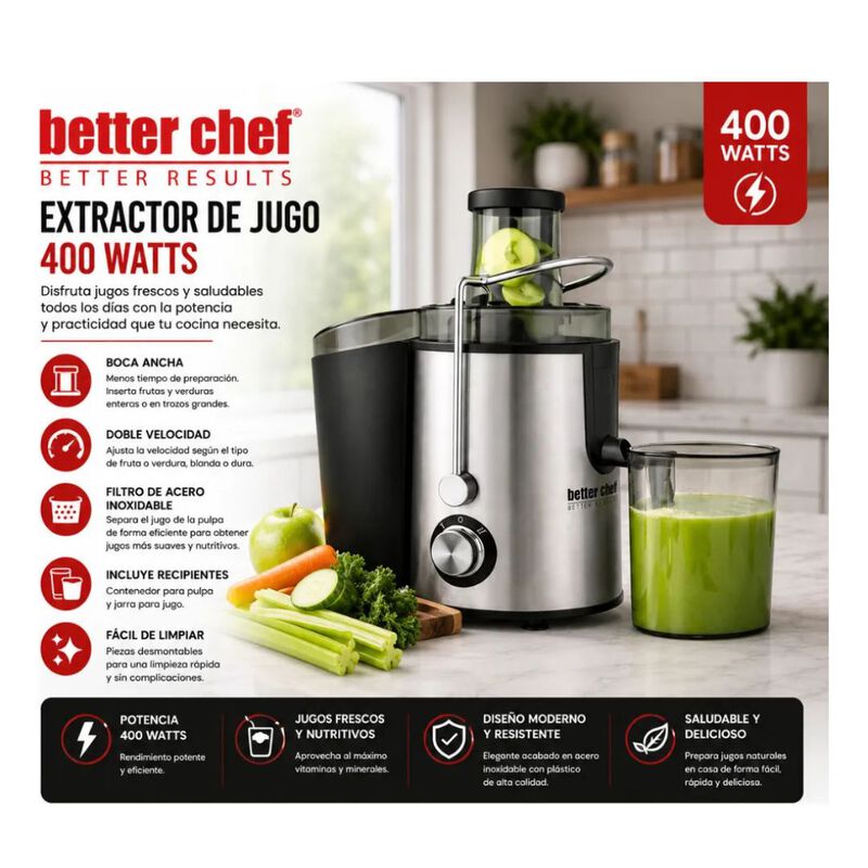 Extractor De Jugo Better Chef Para Frutas Y Ver... image number null