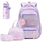 Mochila Scothen Set De 4 Piezas Arco&iacute;ris Y Mariposa