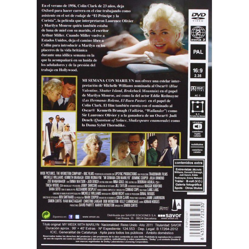 Mi Semana Con Marilyn [dvd] image number null