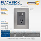 1 Pieza Placa Armada Con 2 Mecanismos De Toma Usb Y 1 Contacto