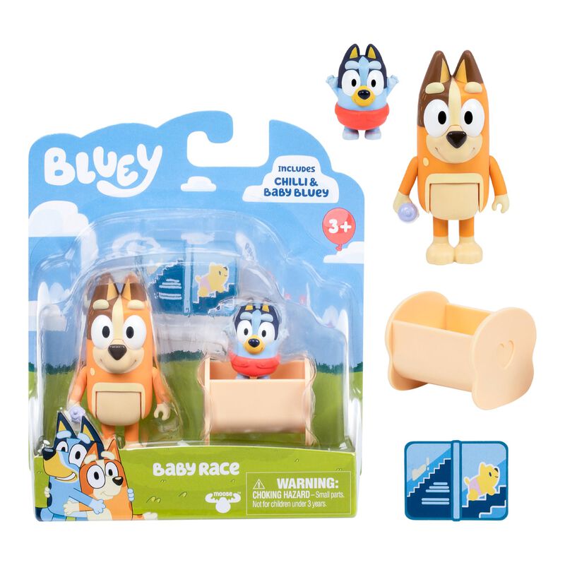 Paquete De 2 Figuras Bluey Baby Race Con Acceso... image number null