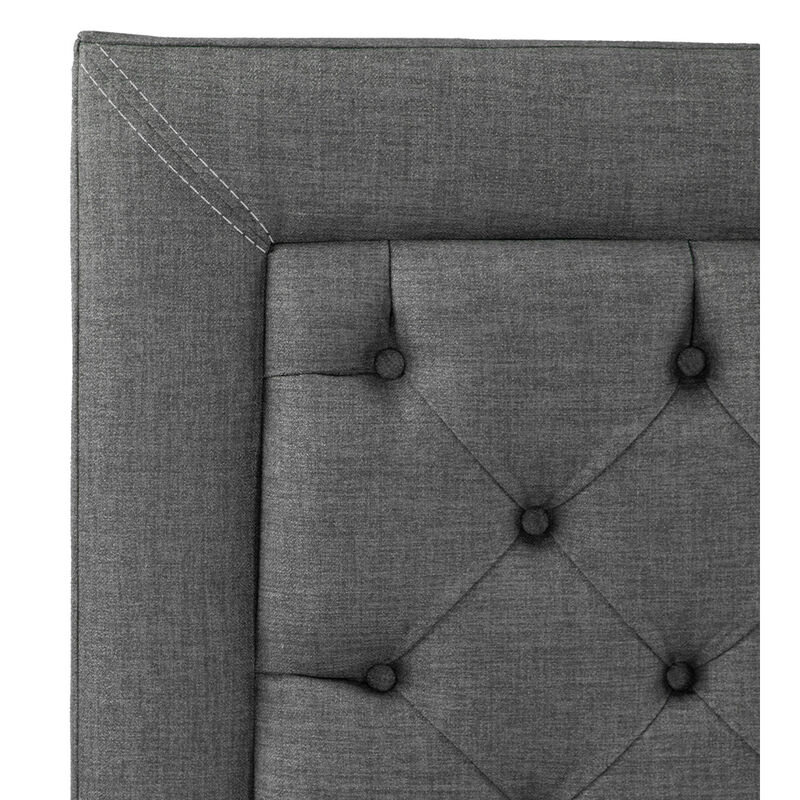 Cabecera Matrimonial Dicasa Mary Gris Oscuro image number null