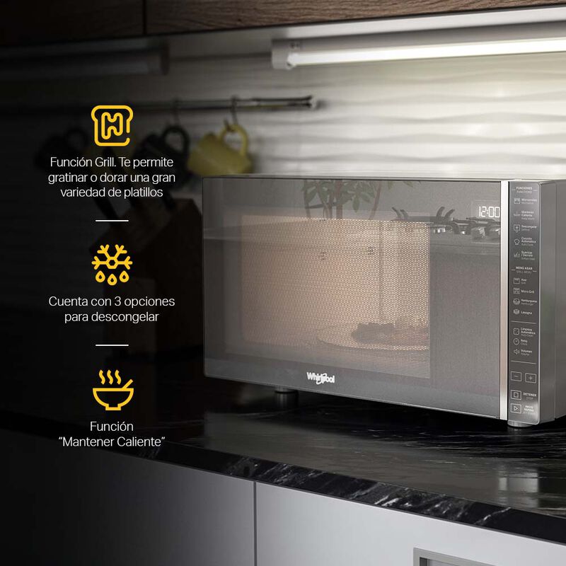 Microondas Whirlpool Wm2811d 1.1 P&sup3; Acabado Esp... image number null