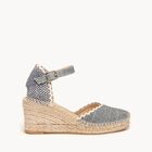 Jara Cu&ntilde;a Media Lino Jaspeado Azul Jeans