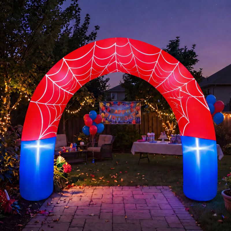 Arco Inflable Jenaai 2,4 m Led Con Telara&ntilde;a Par... image number null