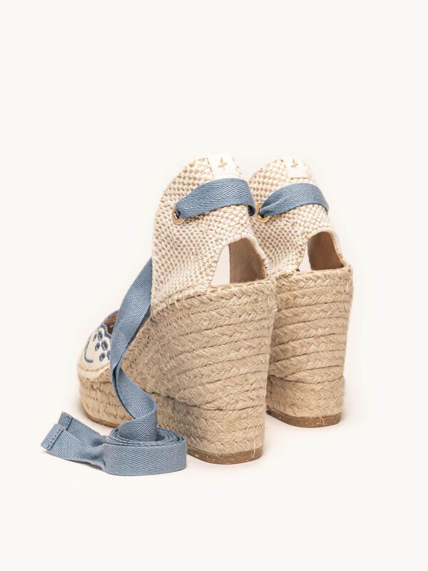 Alpargata de Cu&ntilde;a Alta Romero Azul Jeans image number null