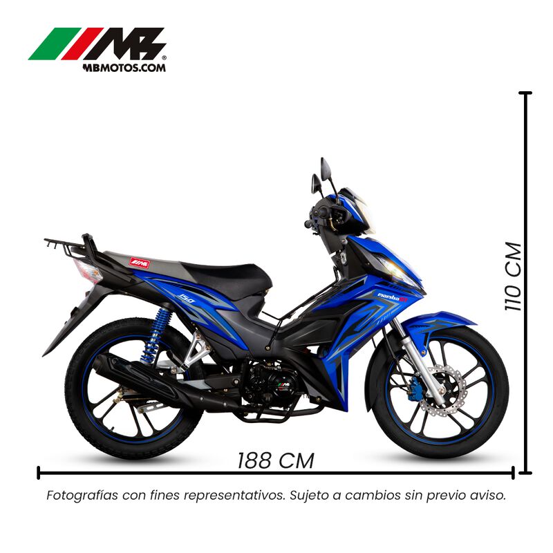 Motocicleta semiautomatica Mamba Gt 150 Azul image number null