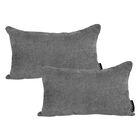 Cojin Decorativo Rogga Delta Set De 2 Gris Oscuro