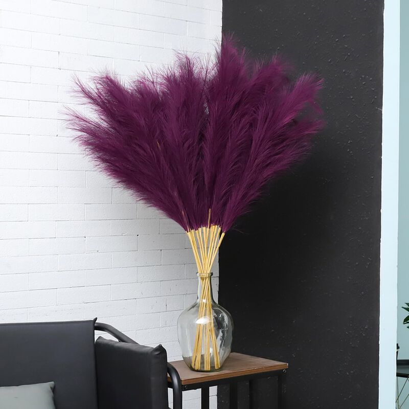 Set De 8 Tallos De Pasto De Pampas Morado 110 c... image number null