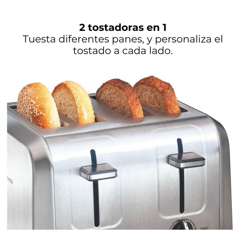Tostadora De Pan 4 Rebanadas Hamilton Beach Toa... image number null