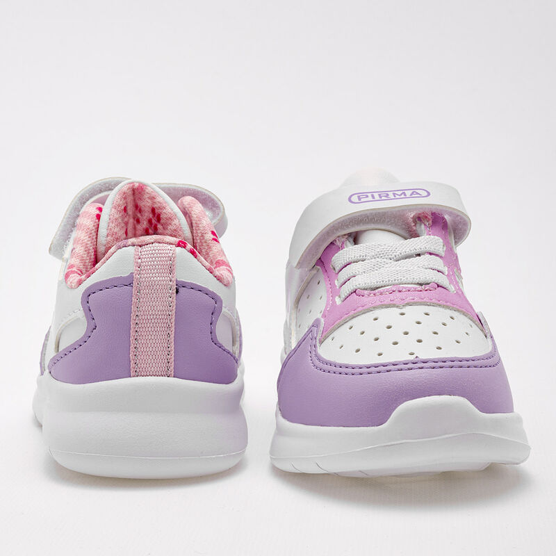 Pirma Tenis para beb&eacute; ni&ntilde;a blanco lila rosa image number null