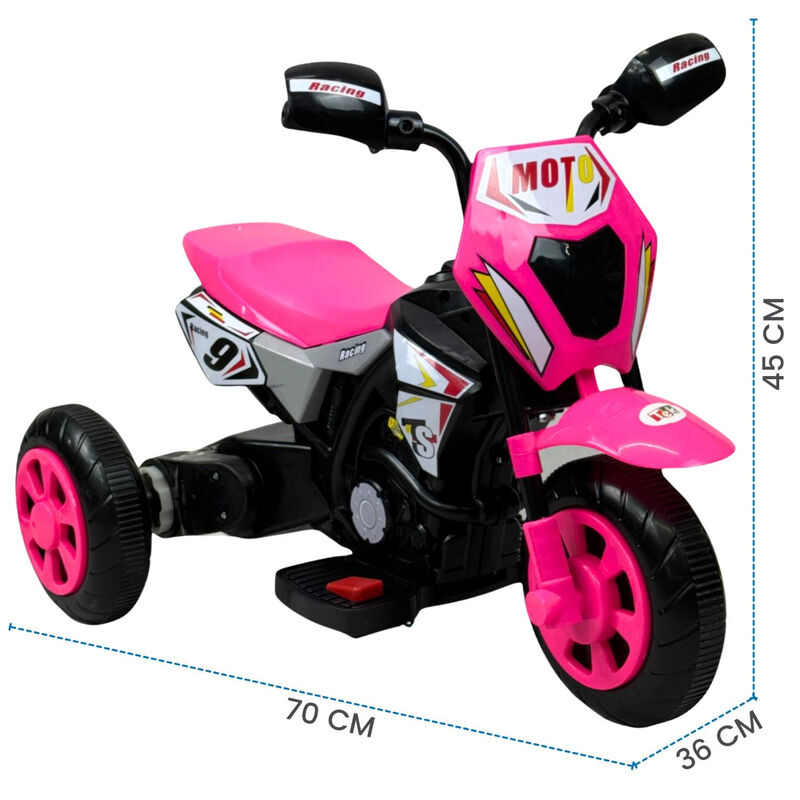 Motocicleta Montable Para Ni&ntilde;os 3 Ruedas Sonido... image number null
