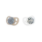 Chupón 0-6m Twistshake 2pz Gris Blanco Pastel