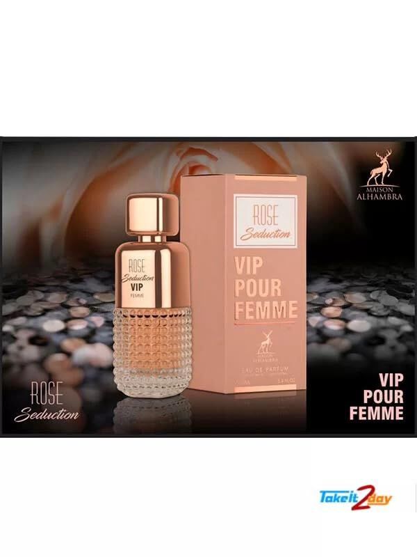 Perfume Lattafa Rose Seduction Vip Edp Para Muj... image number null