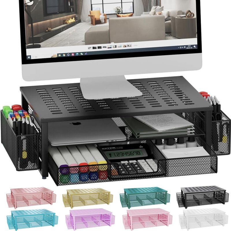 Escritorio Gianotter Con Soporte Para Monitor, ... image number null