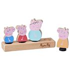 Figuras Familiares De Madera De Peppa Pig, Juguetes Preescolares Para Ni&ntilde;os De 2 A&ntilde;os O M&aacute;s
