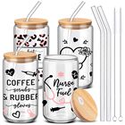 Vaso Bebida Silifine 473 ml Rosa/negro (pack De 4)