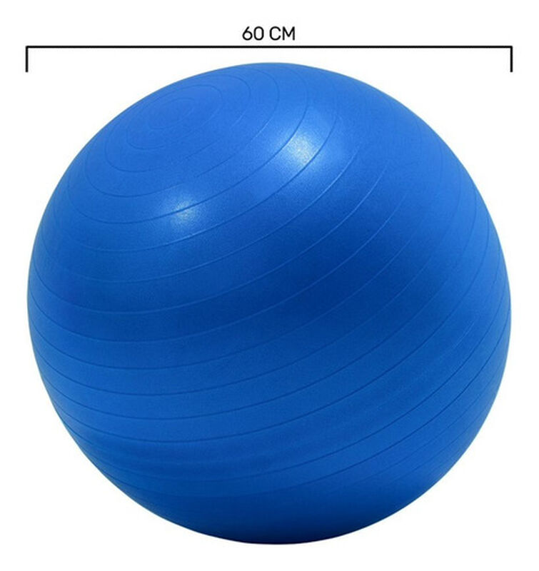 Pelota Pilates Yoga Azul 60 Cm Fitness + Bomba ... image number null