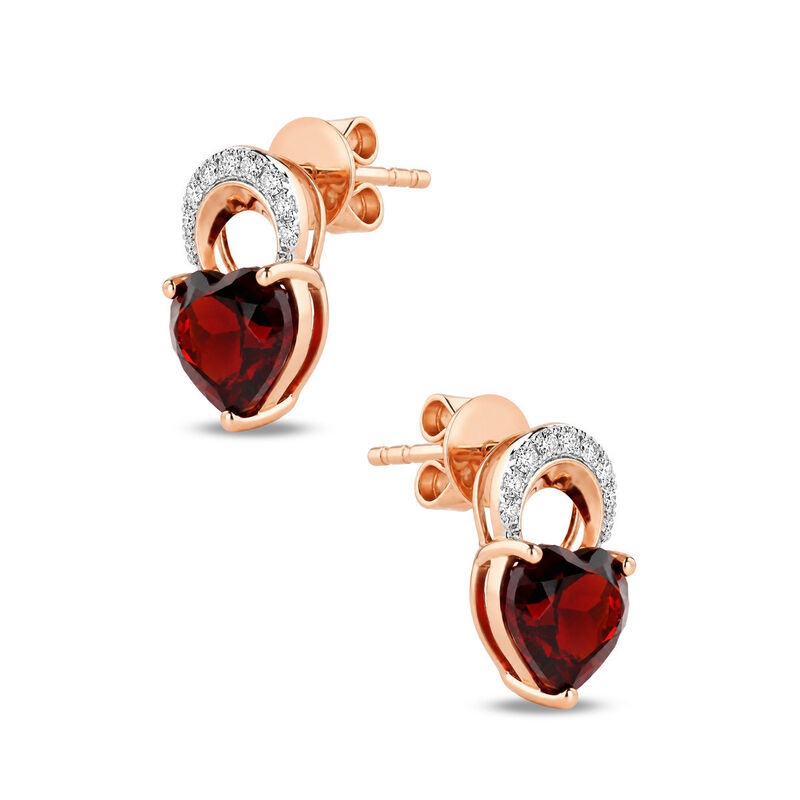 Aretes Coraz&oacute;n Y Luna Oro Rosa 10k Elegantes | ... image number null