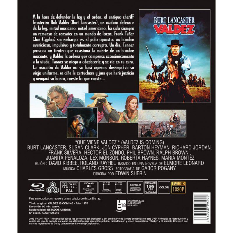 Que Viene Valdez  Bd 1971 Valdez Is Coming [blu... image number null