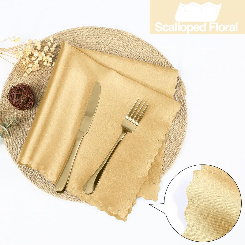 Servilletas De Tela Homiest 43 cm Dorado Pack D... image number null