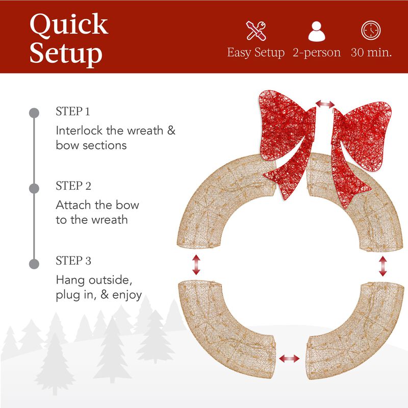 Corona De Navidad Best Choice Products, Preilum... image number null