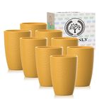 Vaso Homienly 355 ml Pack De 8 &ndash; Color Amarillo, Paja De Trigo