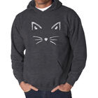 Sudadera Con Capucha Word Art Para Hombre - Bigotes - Gris