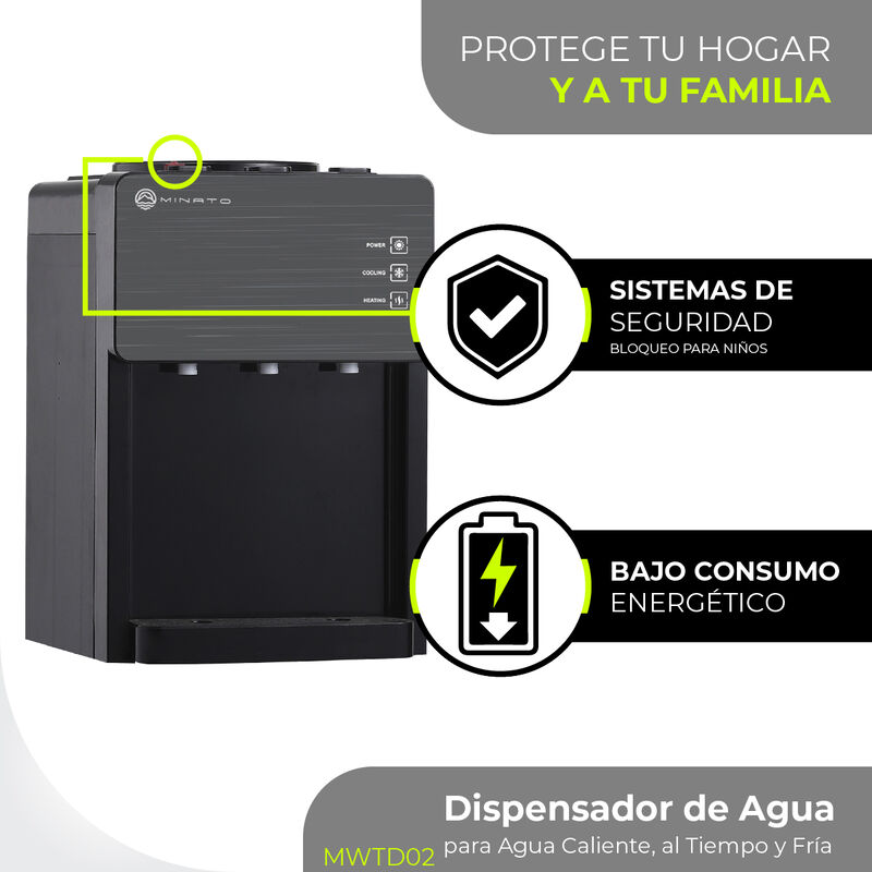 Minato Dispensador De Agua Fría/Caliente 3 Grif... image number null
