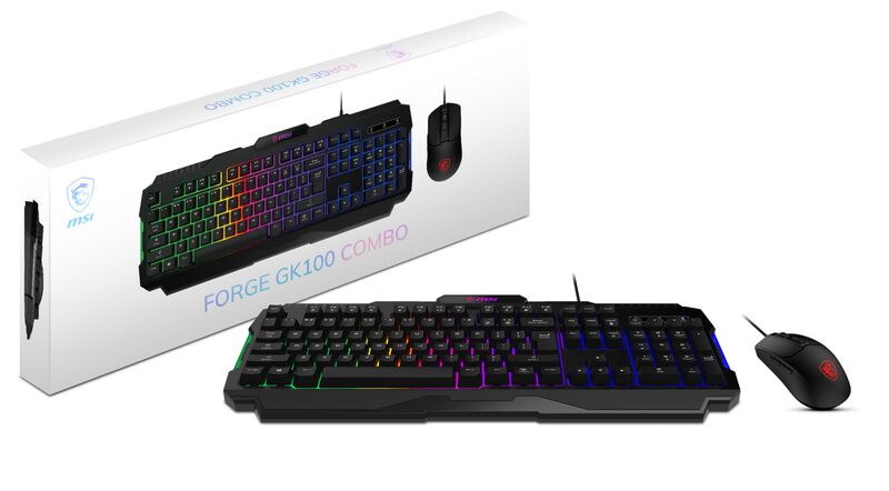 Set De Teclado Y Rat&oacute;n Msi Forge Gk100 Combo Ga... image number null
