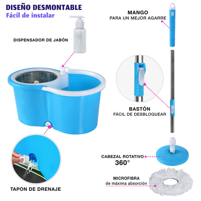Trapeador Giratorio Spin Mop 360° Sistema De Li... image number null