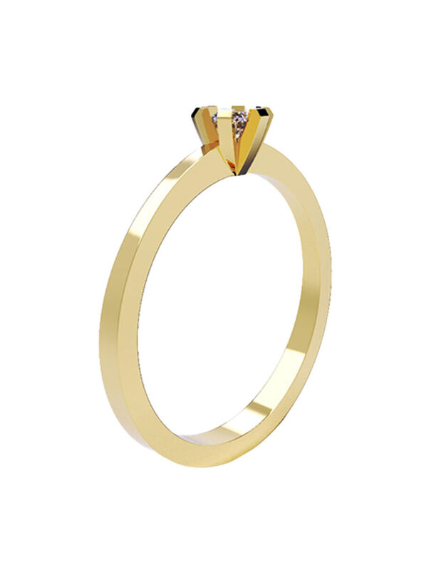 Anillo de Compromiso de 14K con Diamante de Lab... image number null