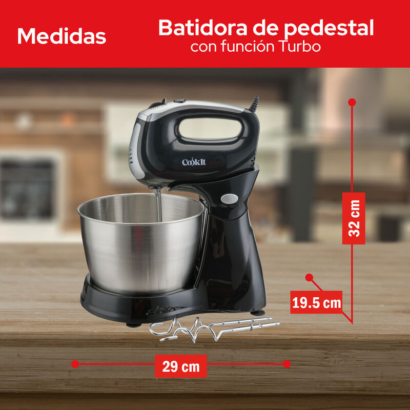Batidora Pedestal Cookitl Chmb02 400w Turbo 3l ... image number null