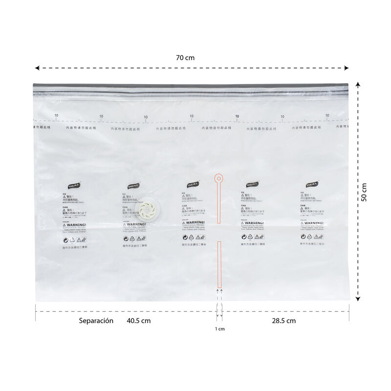 Set de 12 Bolsas de Almacenamiento al Vac&iacute;o image number null