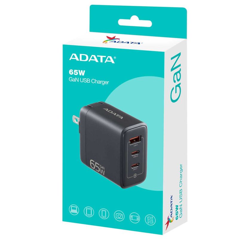 Cargador Ac Adata 65w Gan Universal Usb-c Negro... image number null