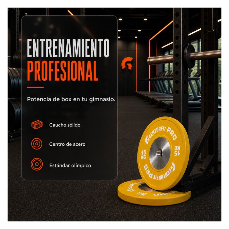 Par Discos Ol&iacute;mpicos Crossfit Bumper Nucleo Ace... image number null