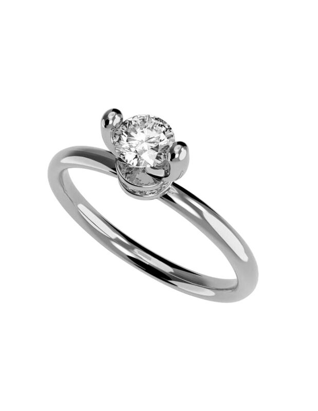 Anillo de Compromiso de 14K con Diamante de Lab... image number null