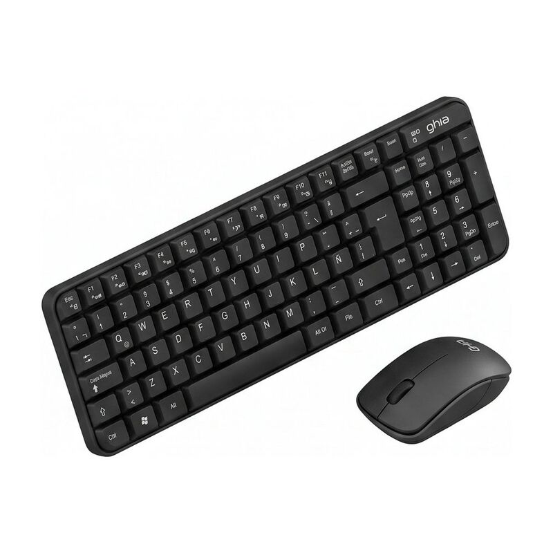 Kit Teclado Y Mouse Ghia Inal&aacute;mbrico 2.4ghz Neg... image number null