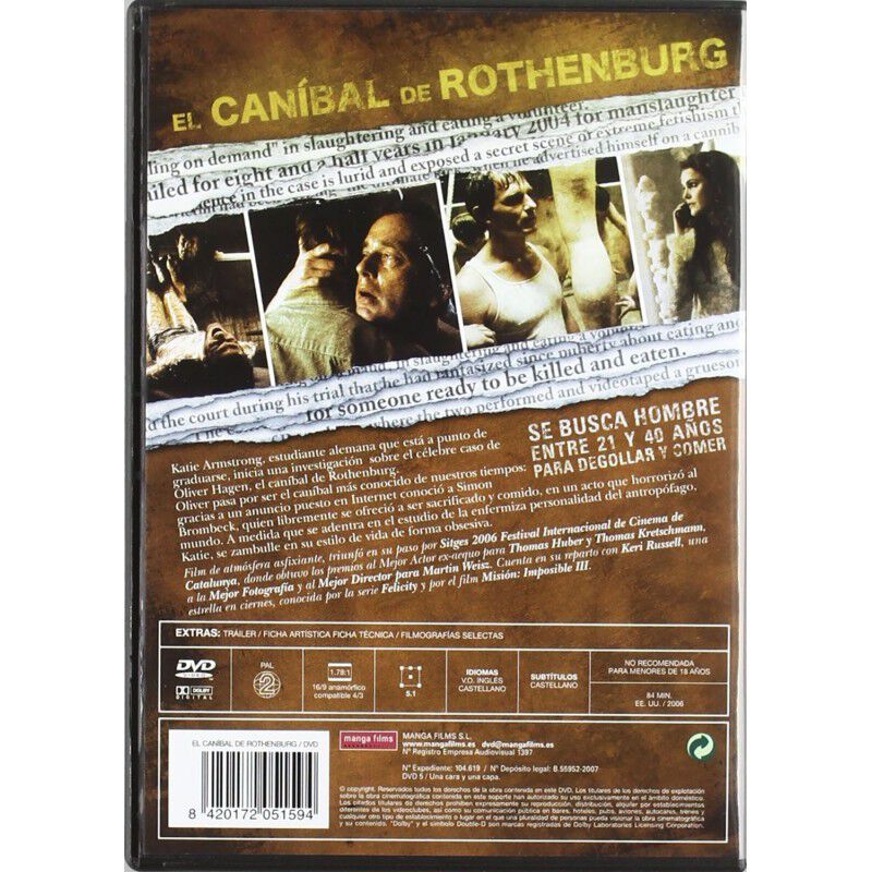 El Canibal De Rothenburg [dvd] (2006) Rohtenbur... image number null