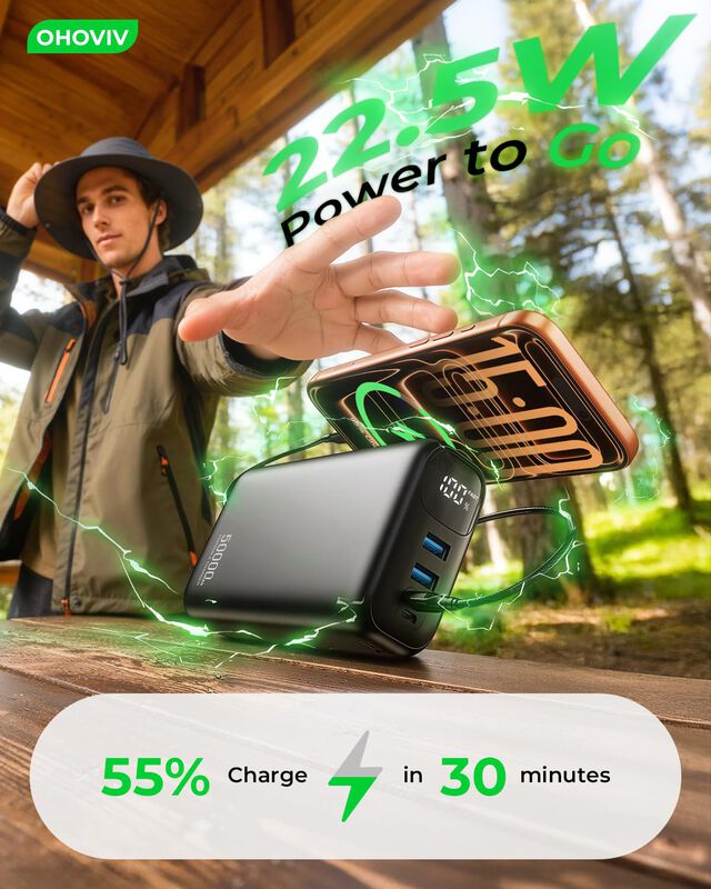Power Bank Ohoviv 50000mah 22.5w Carga R&aacute;pida U... image number null
