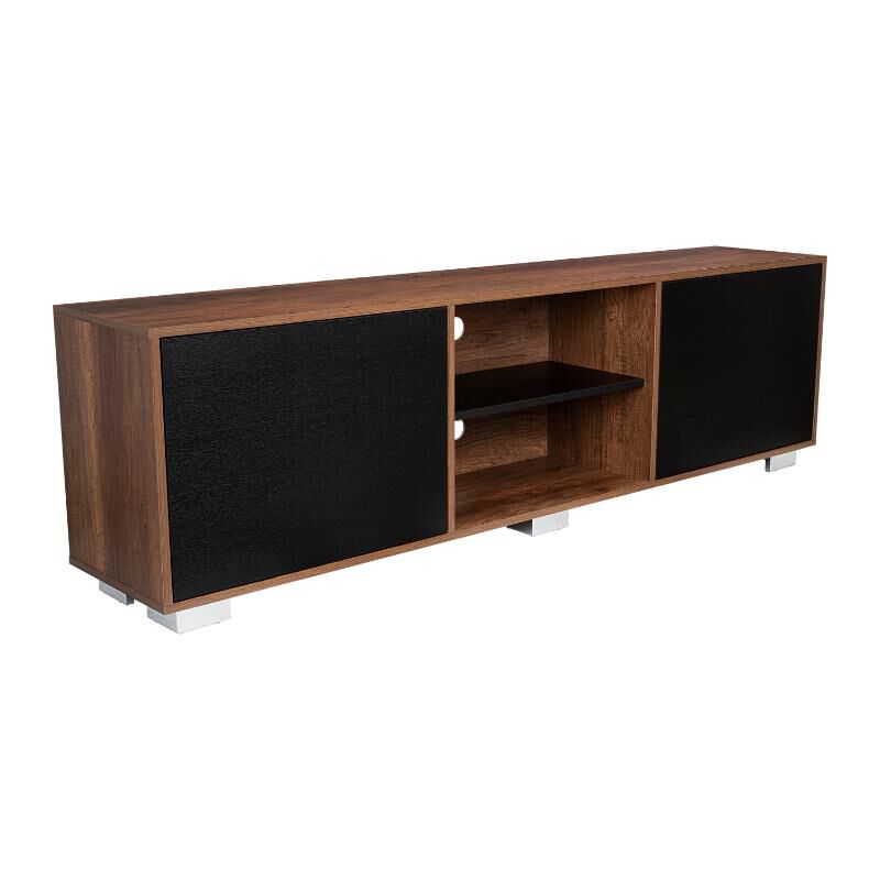 Mesa Para Tv Clasic Cobre Y Wengue Virtual Mueb... image number null
