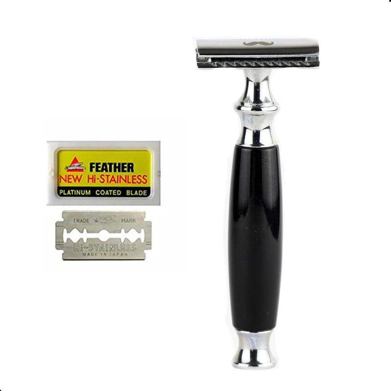 Kit Para Afeitar Rastrillo Negro Vintage image number null