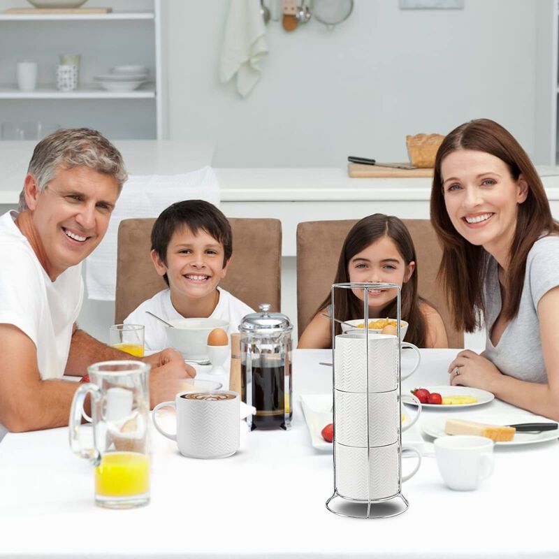Juego De 4 Tazas De Caf&eacute; Hasense 430 ml Apilabl... image number null