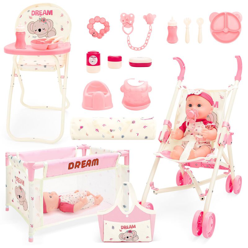 Cochecito Baby Doll Deao Con 12 Accesorios Para... image number null