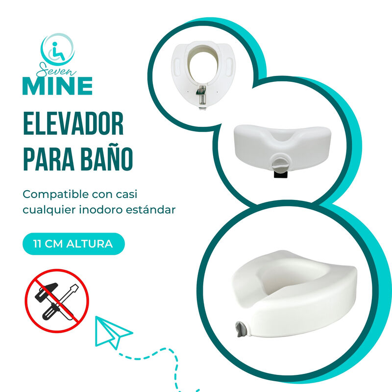 Incremento Ba&ntilde;o WC 11 cm Blanco con Bloqueo image number null